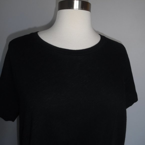 J. Crew Vintage Cotton Silk-Back Black‎ T-shirt Tee - Picture 5 of 7